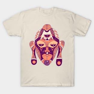 Peach African Mask 7 T-Shirt